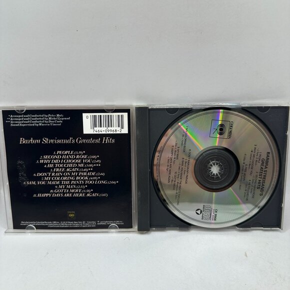 Barbra Streisands Greatest Hits CD Album Columbia Records CK9968 - Picture 3 of 3